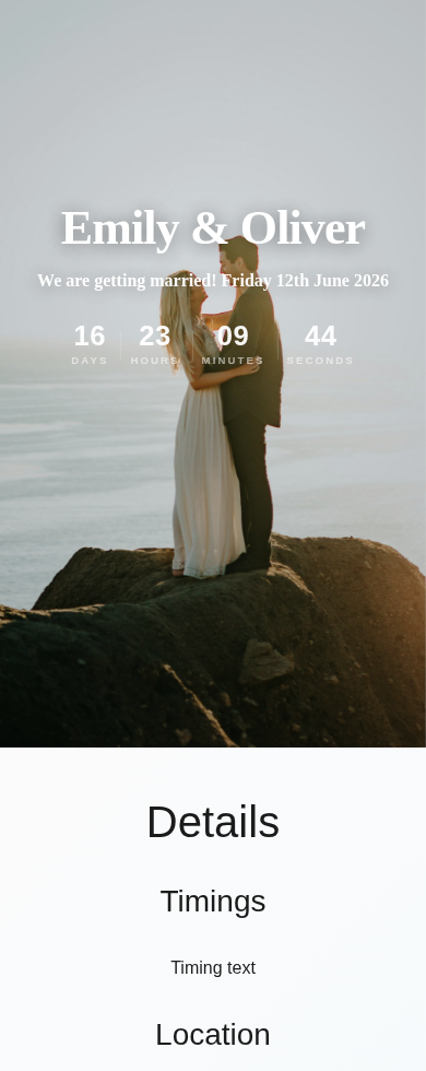 View wedding demo